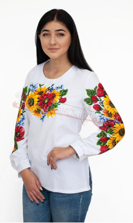 Блузка вишита бісером 7022