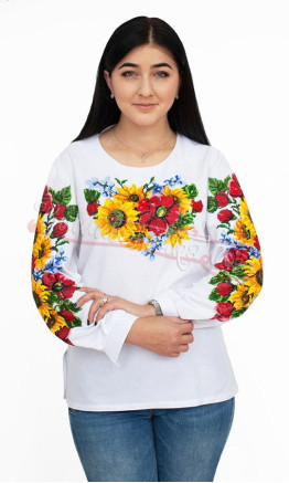 Блузка вишита бісером 7022