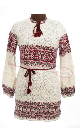 Женская вязаная туника изо льна 5231