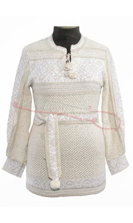 Women's knitted vyshyvanka, linen 5258