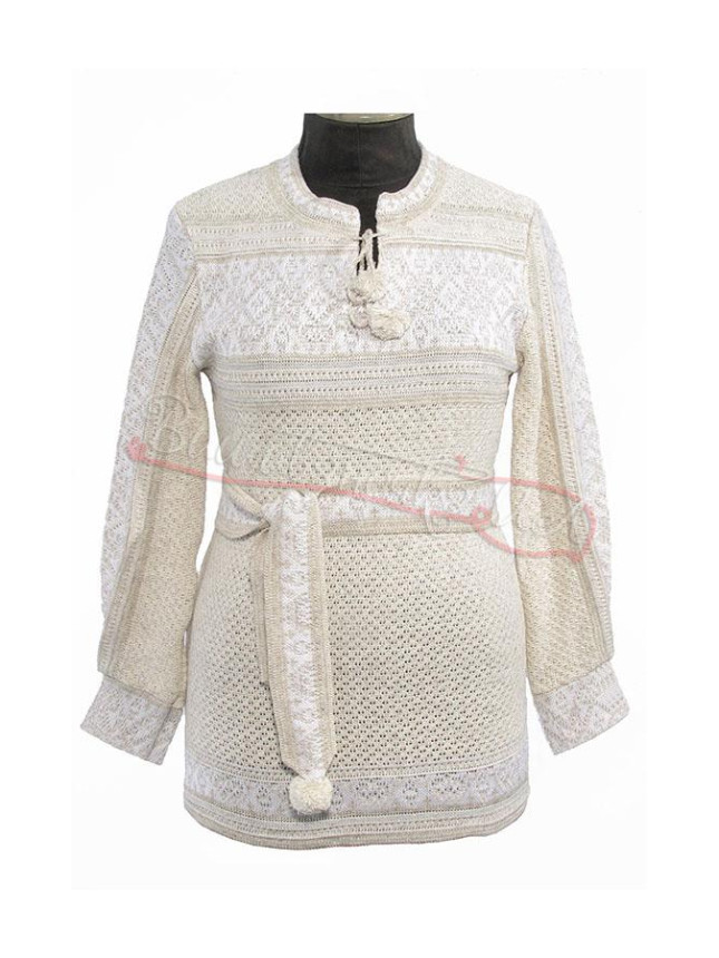 Women's knitted vyshyvanka, linen 5258