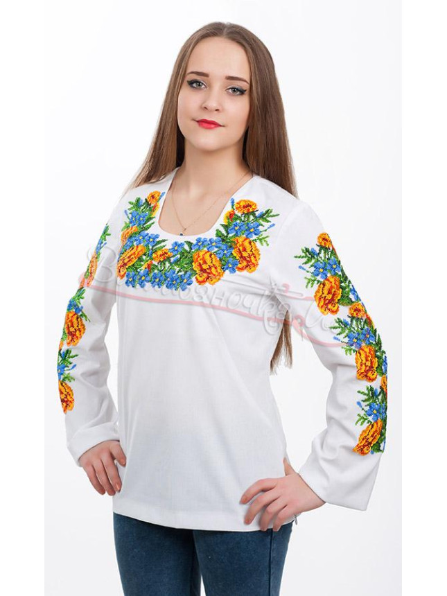 Женская блуза, чешский бисер 7031