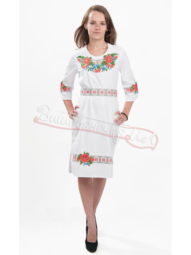 Dress with embroidery in cross stitch 0074 size 42
