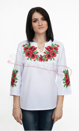 Bright vyshyvanka with poppies 520-1
