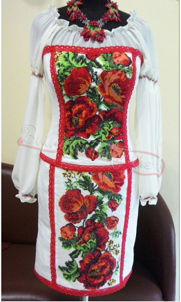 Women's suit with embroidery 3044