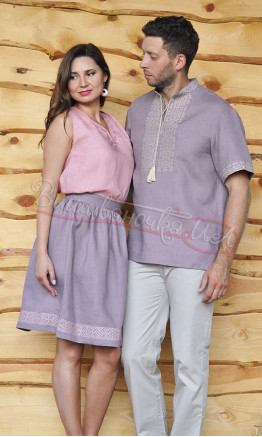 Top and skirt with embroidery ЮБ01