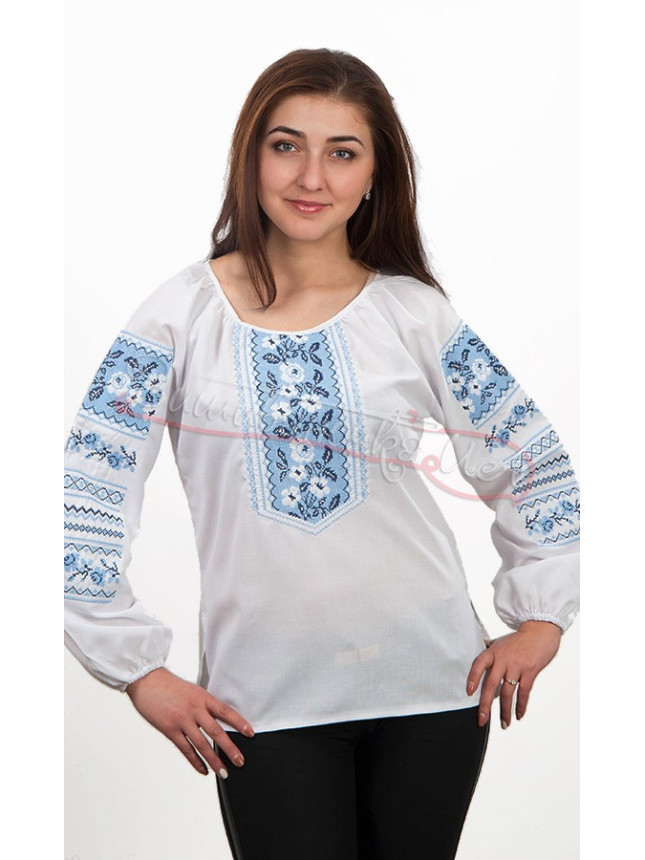Women's vyshyvanka with blue embroidery 5544