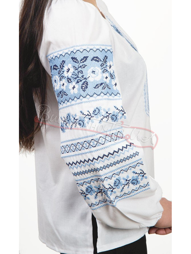 Women's vyshyvanka with blue embroidery 5544