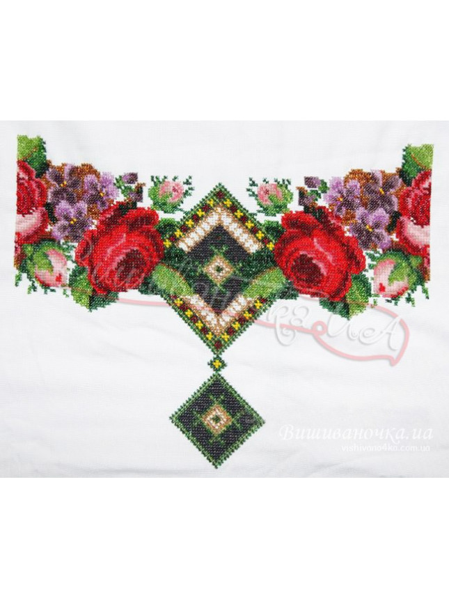 Women's vyshyvanka with beads 7011