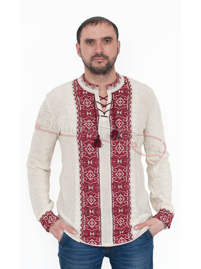 Knitted men's vyshyvanka 5234
