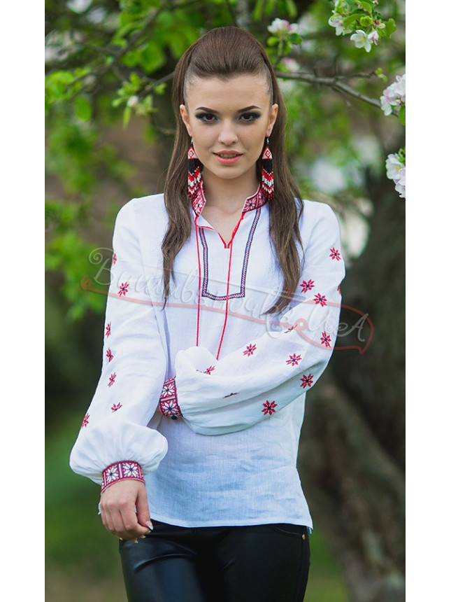 Women's vyshyvanka with collar-stand-up Ж25 size 42