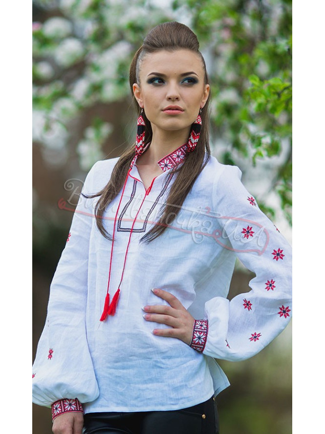 Women's vyshyvanka with collar-stand-up Ж25 size 42