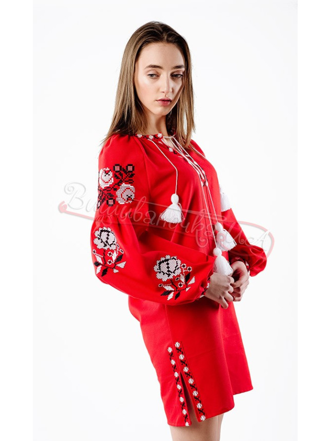 Colourful youthful dresses in homespun cloth НК07