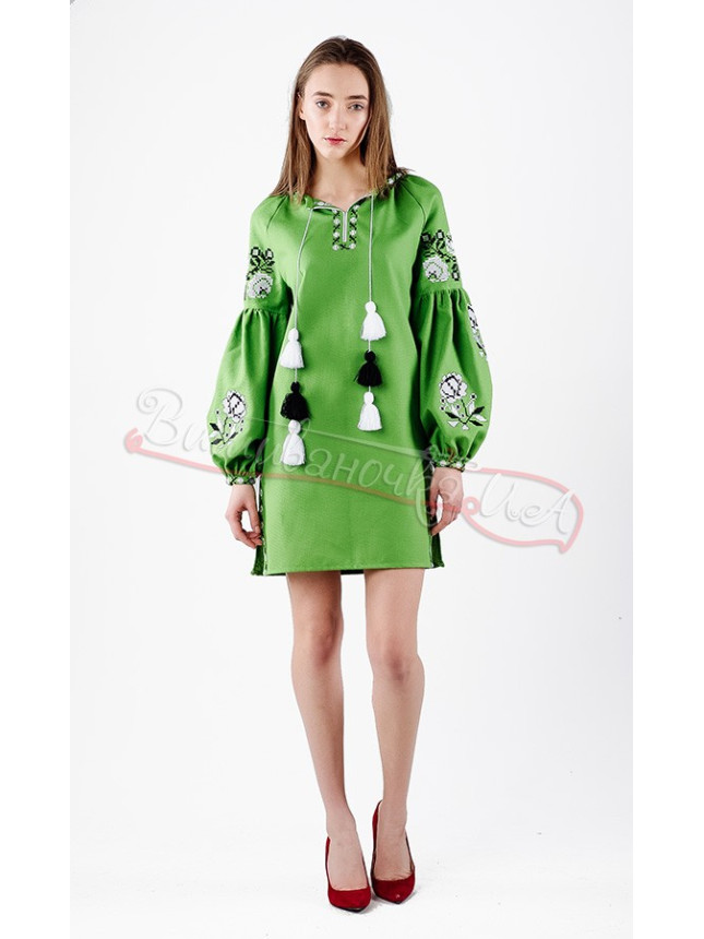 Colourful youthful dresses in homespun cloth НК07