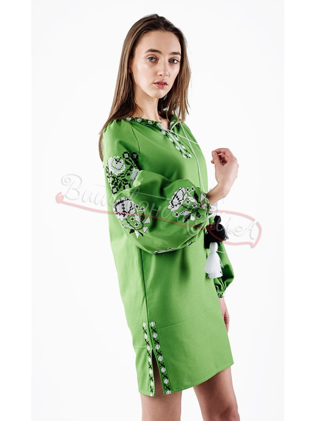 Colourful youthful dresses in homespun cloth НК07