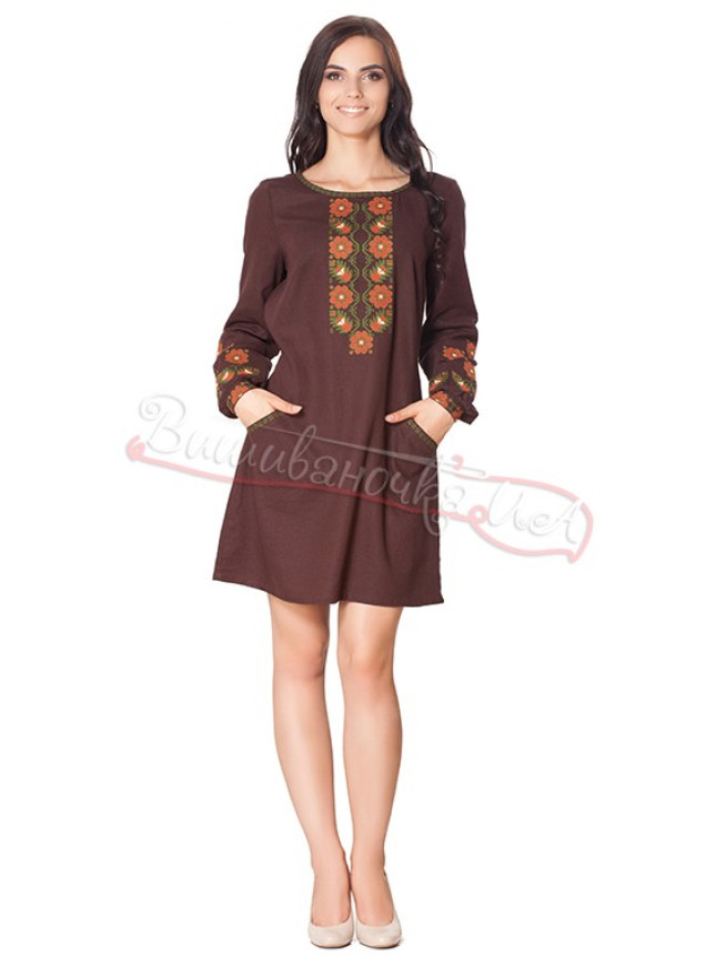 Women's embroidered dress СЛ 136 size 3XL