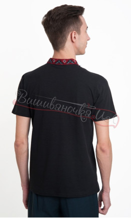 T-shirt black with red embroidery 5206