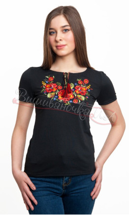 Women's T-shirt with beautiful floral pattern 5126