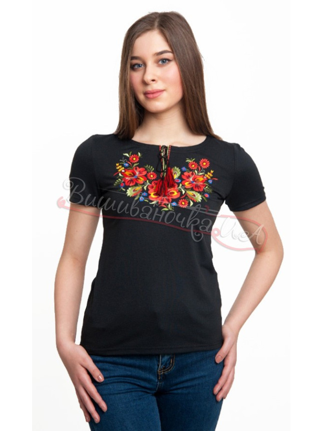 Women's T-shirt with beautiful floral pattern 5126