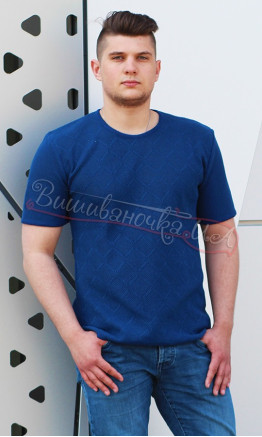 Blue knitted T-shirt 5301