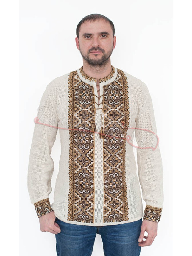Jumper in linen with ornament 5268 size M