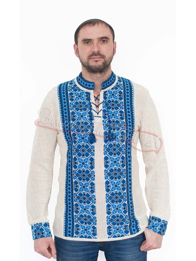 Men's vyshyvanka with red or blue pattern 5271