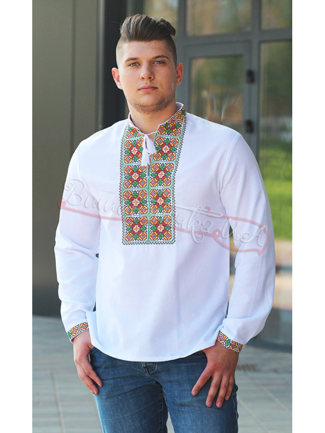 Men's vyshyvanka with bright pattern 3350