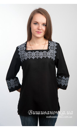 Black vyshyvanka blouse 2110
