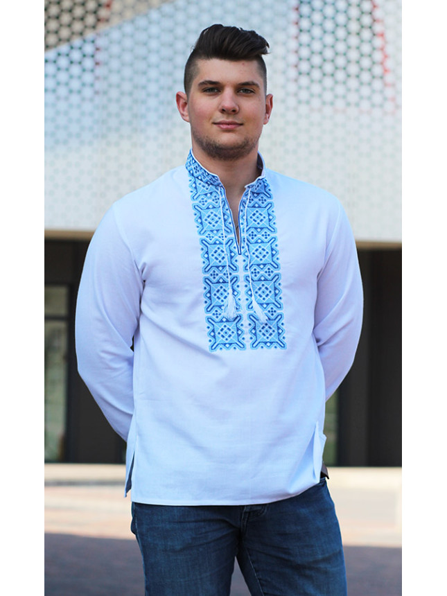 Men's in vyshyvanka with red or blue 3349
