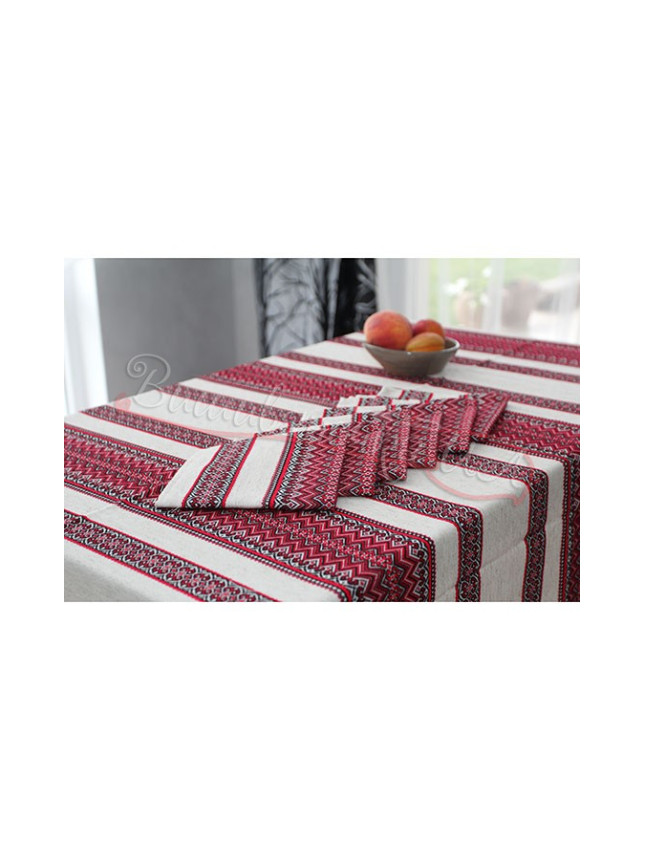 Tablecloth with napkins in Ukrainian style С120-230Ч
