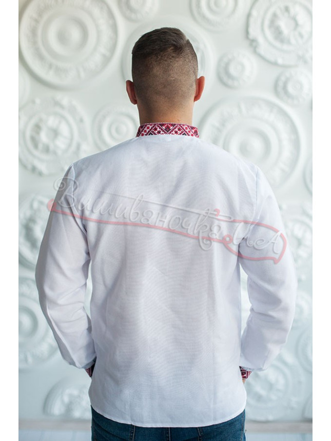 Men's vyshyvanka with red pattern 347-2