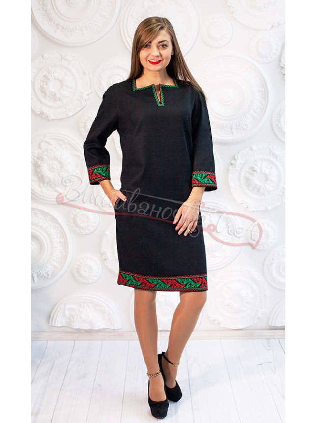 Women's elegant dress in linen 7305 size 50