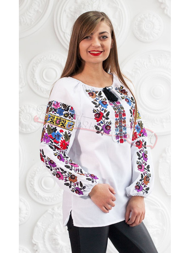 Vyshyvanka with bright floral pattern 3242 size 48