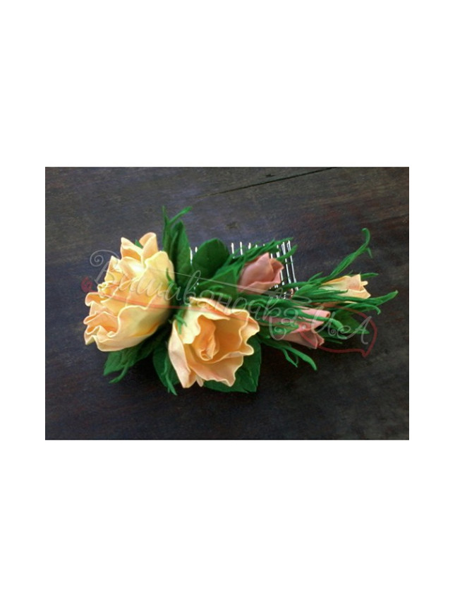 Hair comb-hair clip with flowers В70