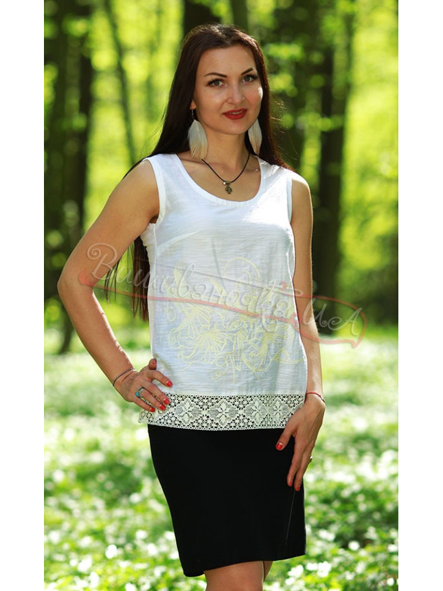 Women's blouse with embroidery 7090 size 52