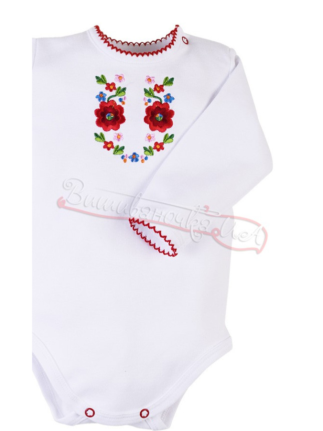 Bodysuit children's for a girl with embroidery 31-1.1