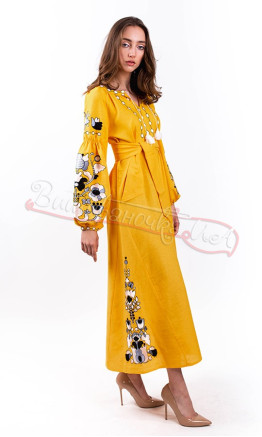 Bright dress with embroidery ОК06