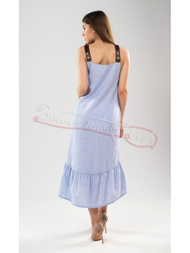 Stylish women&rsquo;s sundress with embroidery 22117 colour Grey size 50
