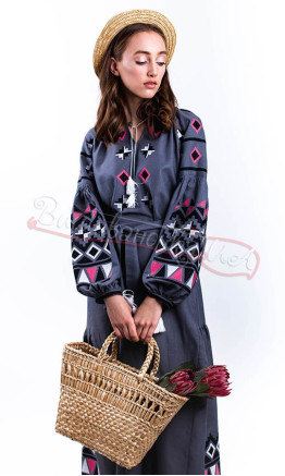 Dress embroidered in linen ОК07