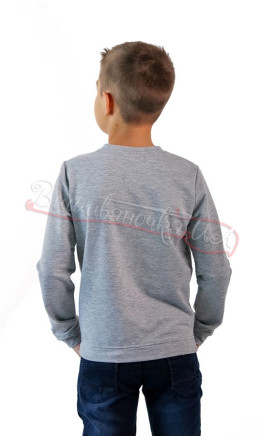 Stylish embroidered cardigan for a boy 6408 colour Grey size 110