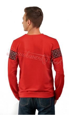 Bright men's cardigan with embroidery 6209