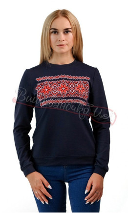 Cardigan embroidered with red ornament 6105