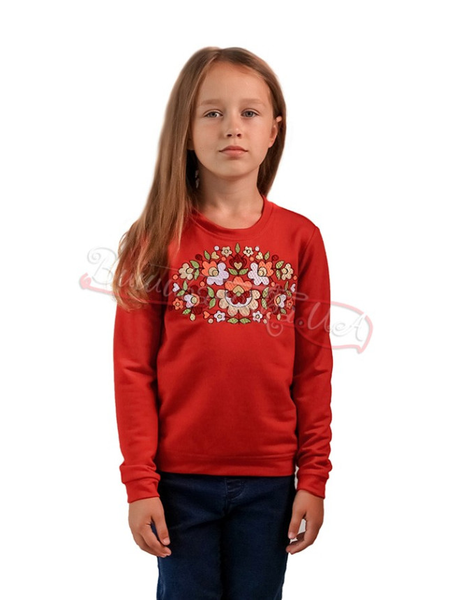 Cardigan with bright embroidered ornament 6304