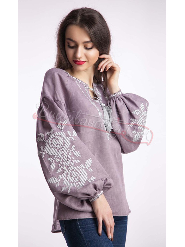Vyshyvanka shirt in linen 1045 size 48
