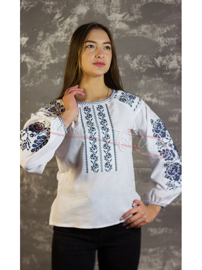 Blouse with floral pattern 525-3 size 48