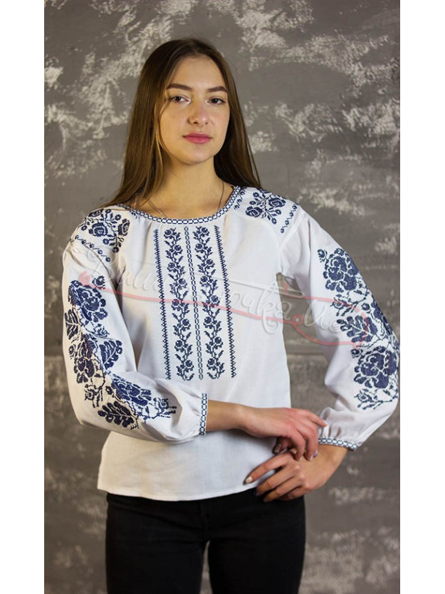 Blouse with floral pattern 525-3 size 48