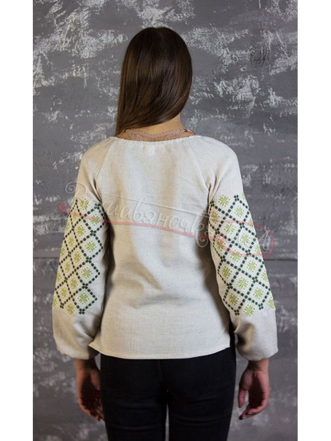 Women's vyshyvanka in linen blend 547-6 size 56