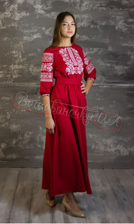 Red dress with Sokal ornament 426-6.2