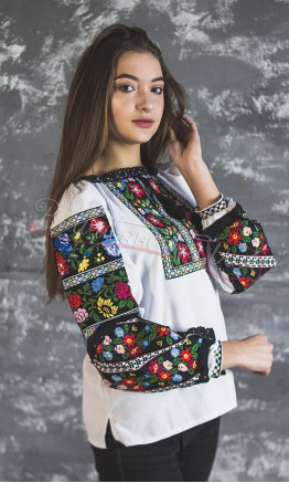 Блуза на домотканом полотне Ч 7342