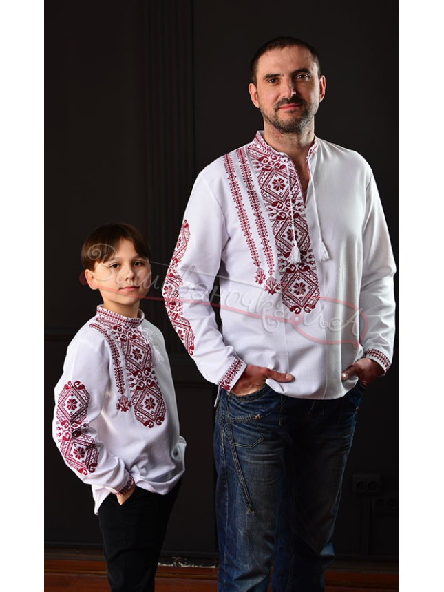 Embroidered set for father and son 7910